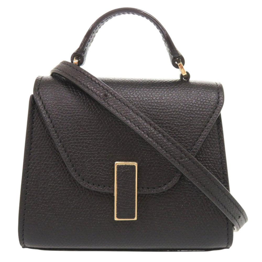 Valextra Iside Belt Leather Black 3-Way Shoulder Bag Waist 0549Valextra